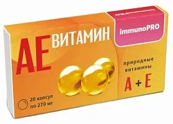 Витамины ИММУНОПРО АЕ с природными витаминами капсулы №20