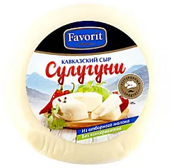 Сыр ФАВОРИТ ЧИЗ Сулугуни бзмж 45% в/у 320г