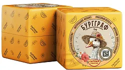 Сыр СЫТНЫЙ ЛОМТИК Бургграф с ароматом топленого молока бзмж 45% 1кг