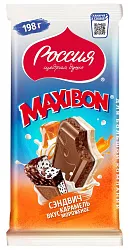 Шоколад РОССИЯ Максибон со вкусом карамели и мороженого 198г