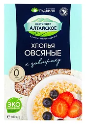Овсяные хлопья ГУДВИЛЛ не требующие варки карт/уп 400г
