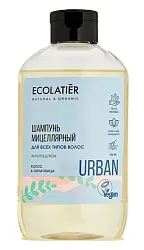 Шампунь ЭКОЛАТЬЕ Мицеллярный для всех типов волос кокос и шелковица 600мл