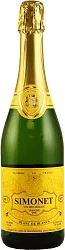 Игристое вино СИМОНЕ Блан де Блан белое брют 10.5% ст/б 0.75л