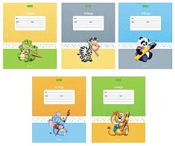 Тетрадь ЭКО Зоосад линейка 12л арт.12Т5С2