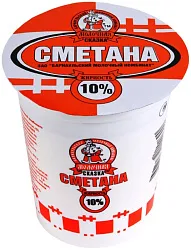 Сметана МОЛОЧНАЯ СКАЗКА бзмж 10% стакан 370г
