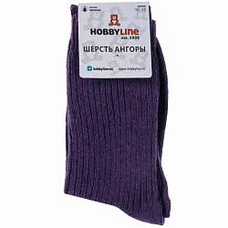 Носки женские ХОББИ ЛАЙН фиолетовые р.36-40 арт.6199-03