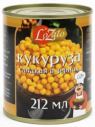 Кукуруза ЛОЗАТО сладкая в зернах ж/б ключ 212мл