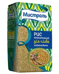 Рис МИСТРАЛЬ пропаренный для чайханского плова м/у 500г