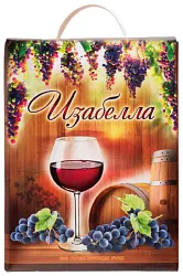 Вино СОЮЗ ВИНО Изабелла красное п/сл 11% т/пак 3л