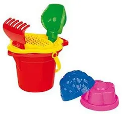 Набор песочный ПОЛЕСЬЕ ведро малое+совок+грабельки+формочки