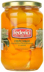 Персики ФЕДЕРИЧИ очищенные половинками в сиропе ст/б 720мл
