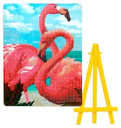 Алмазная мозаика Фламинго 15*20см