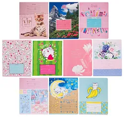 Тетрадь БИДЖИ Девочки клетка 12л арт.8526