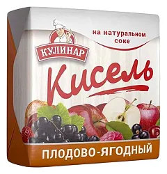Кисель КУЛИНАР плодово-ягодный брикет 220г
