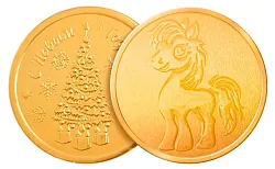 Кондитерское изделие МОК-МОК Медаль из молочной шоколадной глазури 25г