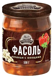 Фасоль СЕМИЛУКСКАЯ ТРАПЕЗА печеная с овощами в т/с ст/б 470г