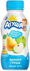 Йогурт АГУША яблоко груша бзмж 2.7% 180г