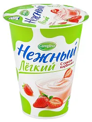 Йогурт КАМПИНА Нежный с соком клубники бзмж 320г