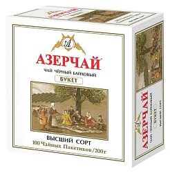 Чай АЗЕРЧАЙ Букет черный байховый 100пак