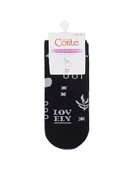 Носки женские КОНТЕ Элегант Комфорт махровые черные р.23-25 арт.7С-47СП-567