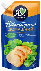 Соус майонезный  НОВОСИБИРСКИЙ ПРОВАНСАЛЬ Постный 55% д/пак 390мл
