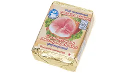 Сыр плавленый СНЕГОВИЧОК с копчеными мясопродуктами бзмж 50% 90г