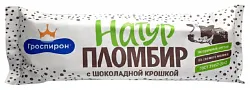 Мороженое ГРОСПИРОН Пломбир натуральный с шоколадной крошкой бзмж 450г