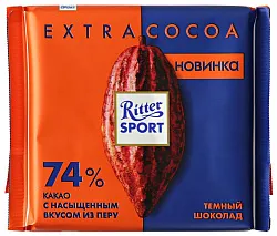 Шоколад РИТТЕР СПОРТ темный 74% какао 100г