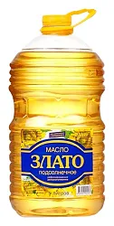 Масло подсолнечное ЗЛАТО рафинированное 5л