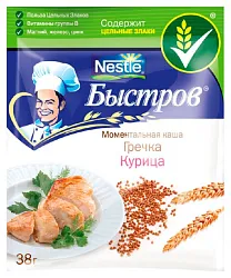 Каша БЫСТРОВ Гречневая с курицей м/у 38г