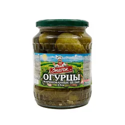 Огурцы ЗНАТОК маринованные ст/б 670г