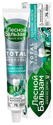 Зубная паста ЛЕСНОЙ БАЛЬЗАМ Тотал комплекс двойная мята на отваре трав 75мл
