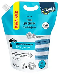 Гель для стирки КВАЛИТА универсальный без запаха 3000мл