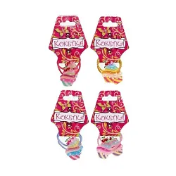 Резинки для волос КОКЕТКА Пирожное детские 3см 2шт арт.333-301