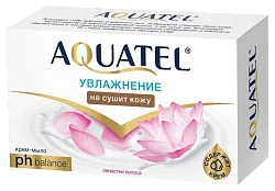 Крем-мыло туалетное АКВАТЕЛЬ Лепестки лотоса 90г