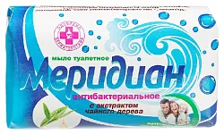 Мыло туалетное МЕРИДИАН Чайное дерево антибактериальное 100г