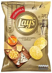 Чипсы ЛЕЙС Сырное ассорти с медом 90г