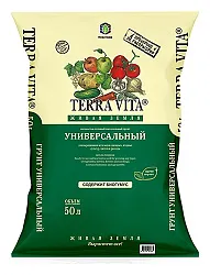 Почвогрунт ТЕРРА ВИТА Живая земля универсальная 50л