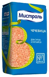 Чечевица МИСТРАЛЬ красная м/у 450г
