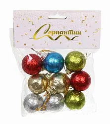 Набор шаров СЕРПАНТИН Д3см 9шт в ассортименте арт.201-0531