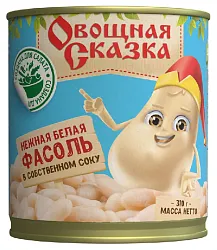 Фасоль ОВОЩНАЯ СКАЗКА белая в с/с ж/б 310г