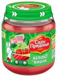 Пюре САДЫ ПРИДОНЬЯ яблоко вишня ст/б 120г