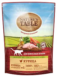 Корм для кошек НАТУРЕС ТАБЛЕ с курицей 650г