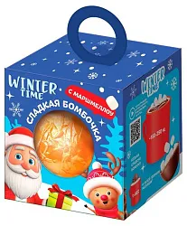 Шар из глазури КОНФИТРЕЙД Винтер Тайм с маршмеллоу в коробочке 20г