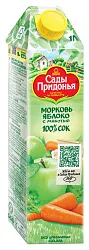 Сок САДЫ ПРИДОНЬЯ яблоко морковь 1л