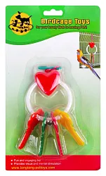 Игрушка для птиц АЛИСА Сердечко с ключами 12*6см