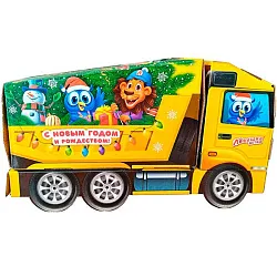Новогодний подарок СЛАВЯНКА Левушка детям Дорожный экипаж карт/уп 571г
