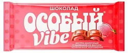 Шоколад ФАБРИКА им.КРУПСКОЙ Особый экстрамолочный клубничное мороженое 82г