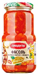 Фасоль ПИКАНТА по-монастырски с овощами с/б 530г