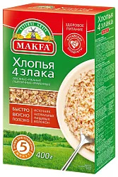 Хлопья МАКФА 4 злака карт/уп 400г